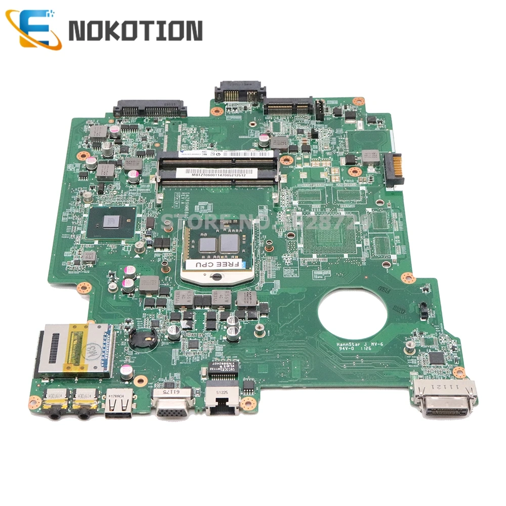 NOKOTION ноутбука материнская плата для Acer TravelMate 8572 8572G MBTZT06001 DAZR9HMB8A0 HM55 UMA DDR3 основная плата бесплатная Процессор работает