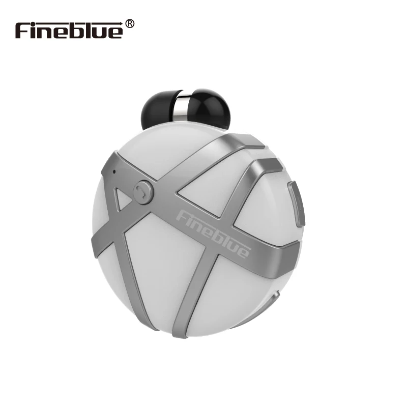 FineBlue FD-55 Вибрация вызова Выдвижная bluetooth-гарнитура шумоподавление более богатый бас предназначен для гарнитуры громкой связи - Цвет: FD-55WHITESILVER