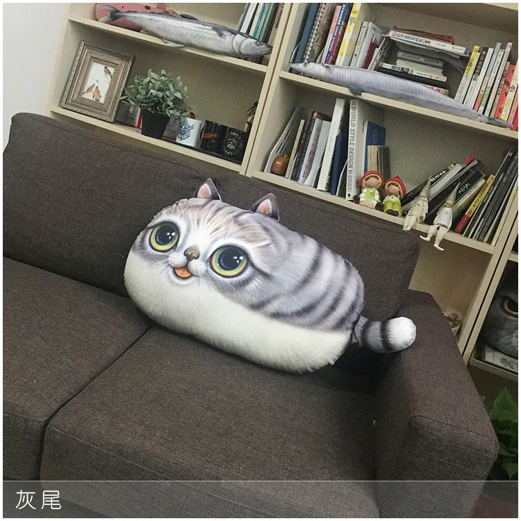 55x32 см, большой размер, 3D, милый кот, тент, подушка, креативный мультфильм, диван, офис, подушка для сна, моющаяся подушка, автомобильное сиденье, подушки для сидения автомобиля