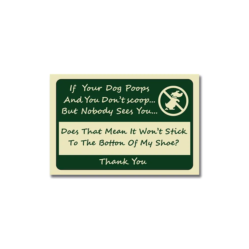 SLALL Outdoor Pet to Be A Repellent Poop Alert, Retro Street Sign ...