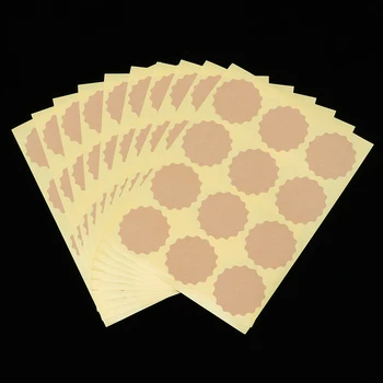 

60/120pcs Packaging Seals Sticker Vintage Blank White Kraft Label Sticker DIY Hand Made Envelopes Stickers Gift
