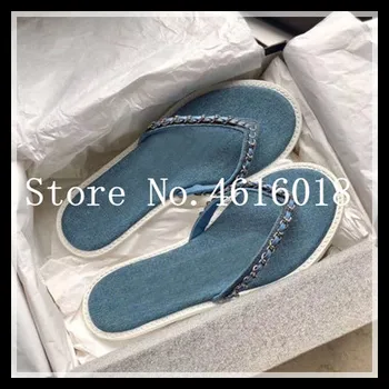 

2020 new flip flops brand design women Slipper Summer slides Flat Mules chain designer Sandals luxury designer Shoes woman