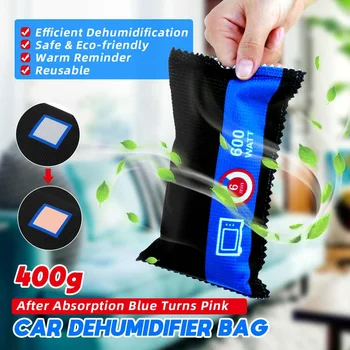 

Air Drier Dehumidifier Bag Car Home Shoes Activated Carbon Crystal Dehumidifier Odor Remover AntiMoisture Air Freshener Bag 400g