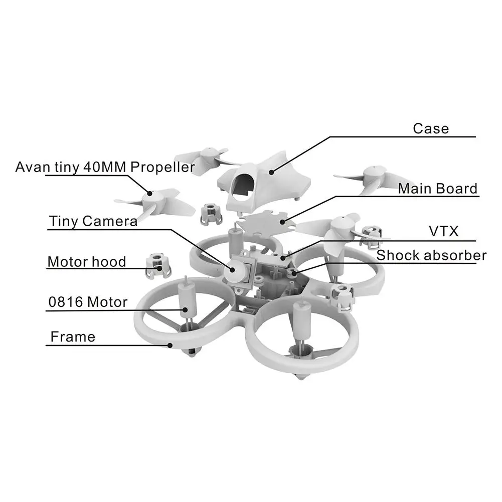 Для Emax EZ Pilot FPV Дрон RTF Mini внутренняя соревнование БПЛА с глазами и контроллером 4 в