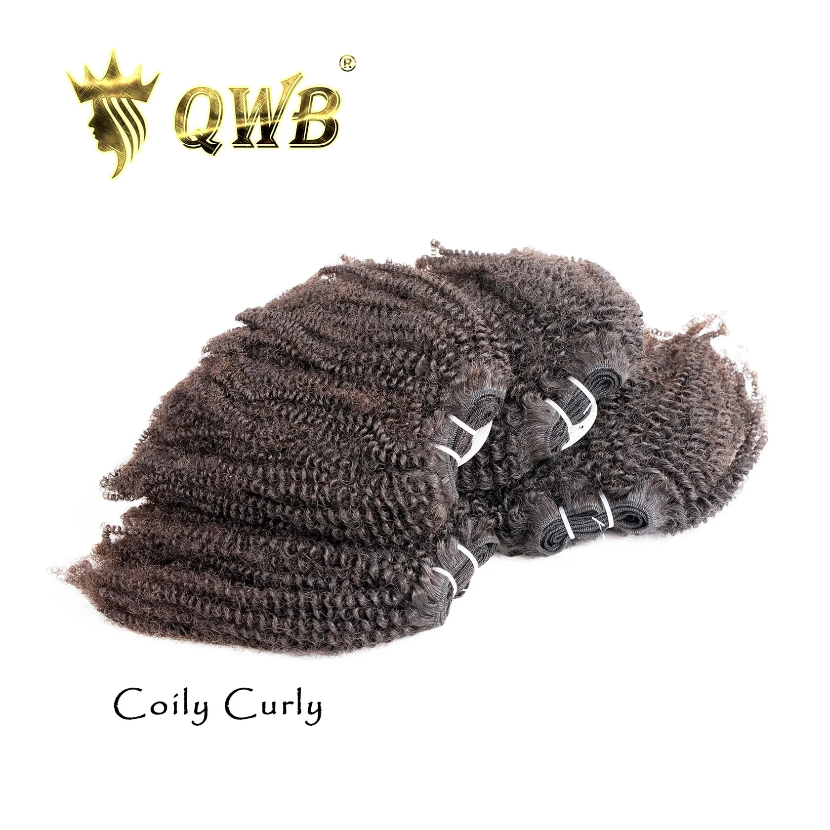 Afro Coily Curly 4 Bundle Deal 4B 4C Brazilian 100% Human Hair Extension Natural Color 14-22" Queen Weave Beauty
