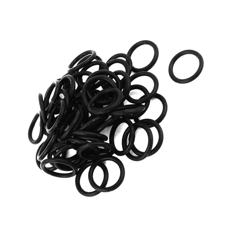 100 шт. черное уплотнительное кольцо: 50 шт. Нитриловая Резина 11 мм X ...