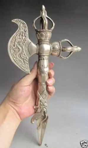 Замысловатый Китайский Старый тибетско-буддистские серебряные амулеты