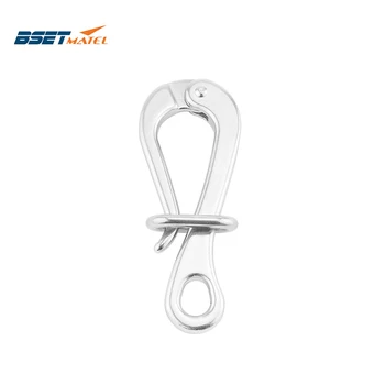 

4" Quick Release Eye Pelican Shackle 316 Stainless Steel Locked Rectangle Ring folding Shackle Lifeboat Life Raft marine boat