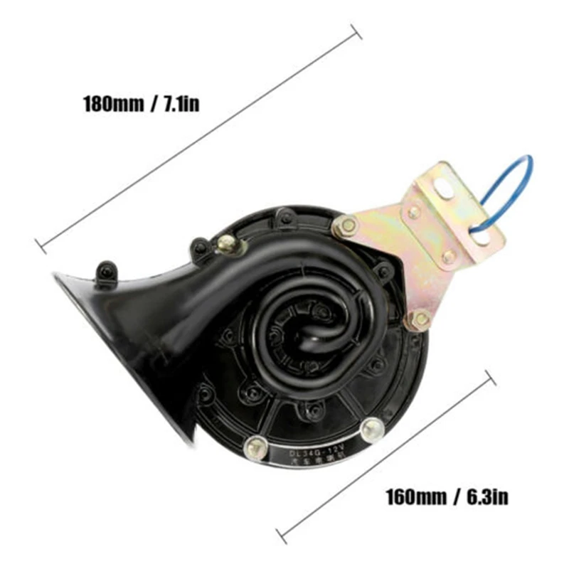 Loud 12V Electric Snail Air Horn Sound for Car Motorcycle Truck Boat