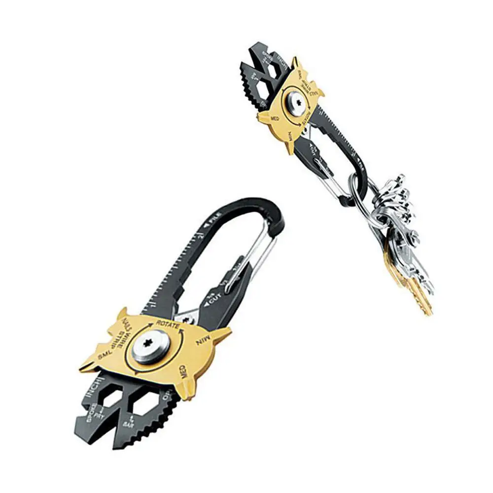 

Creative Roulette 20 In 1 Stainless Steel Wrench Screwdriver EDC Outdoor Portable Gadget Multi-Function Key Hanging Buckle Wild