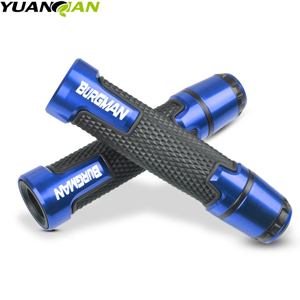 7/8 ''22 мм рукоятка мотоцикла ручки крышки для suzuki burgman 650 400 125 200 AN650 AN400 AN125 AN200 аксессуары - Цвет: Blue