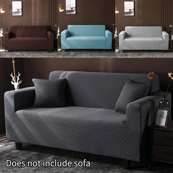 

Elastic Spandex Loveseat Sofa Cover Living Room Modern Home Decor Solid Slipcover Anti Slip Universal Fitted 2 Pillowcases Couch