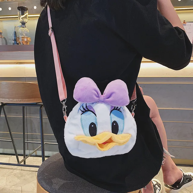 Disney New Plush Bag Girl Cartoon Daisy Donald Duck Doll Messenger Bag Personalized Mobile Phone Bag 1
