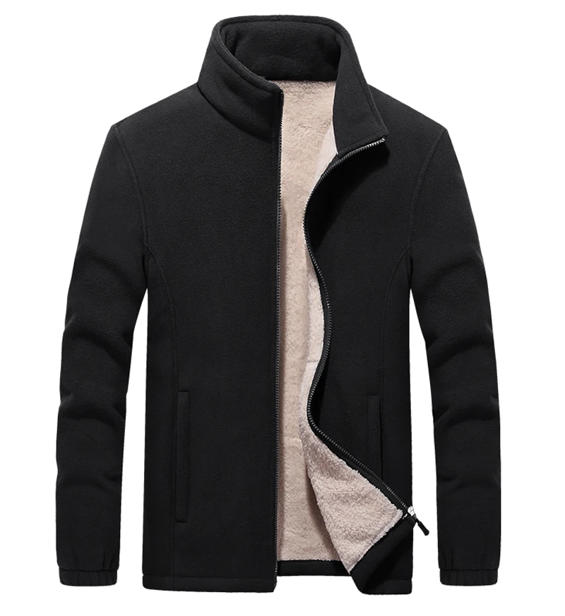 black Военная Мужская тактическая флисовая куртка 7XL 8XL 9XL теплый с капюшоном верхняя одежда туристическое горное пальто - Цвет: black