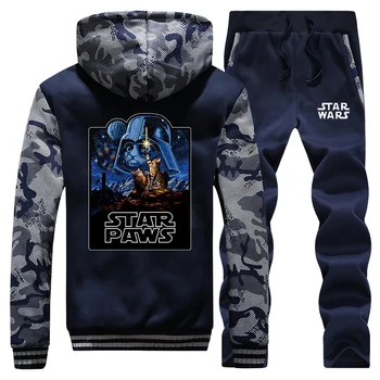 

Star Wars Darth Vader Tracksuits Jacket Pant Set Men Sportsuits Sweatshirts Hoodies Sweatpant Suit 2 PCS Camo Coat Sportswear