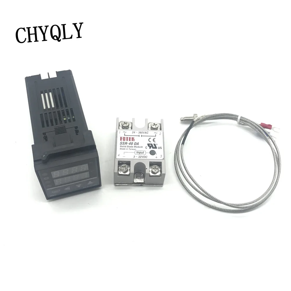 Двойной цифровой RKC PID C100FK02 V * AN 110 240 В твердотельное реле SSR40DA температурный