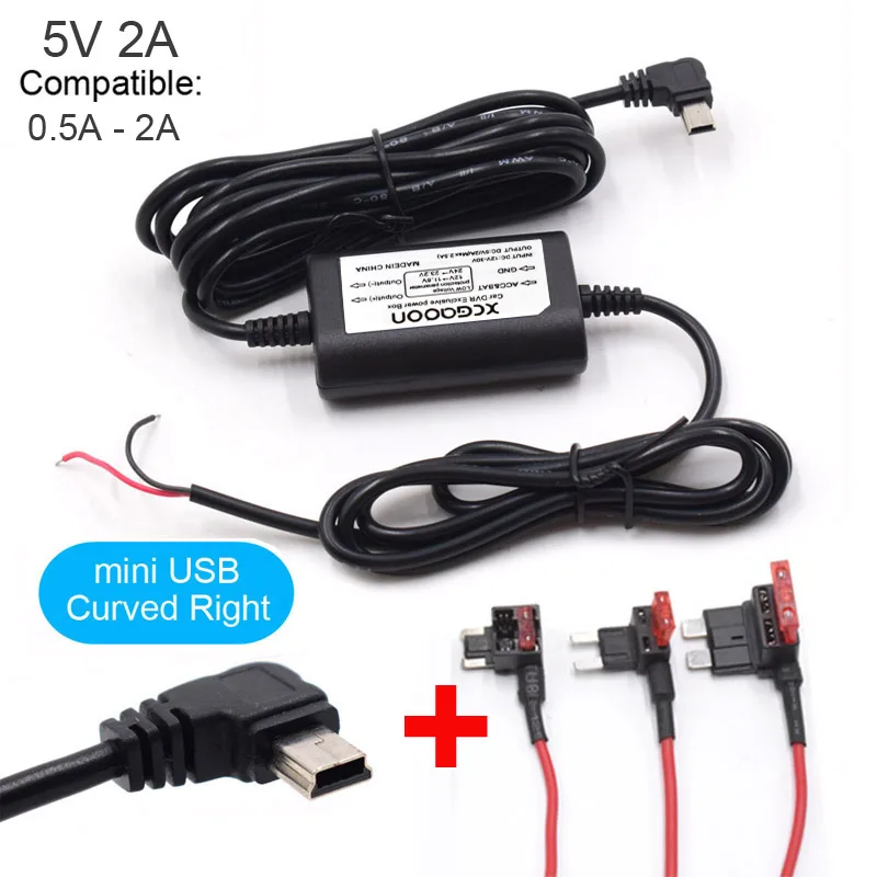 ตัวเลือกสินค้า สายชาร์จกล้องรถยนต์ 5V 2A พร้อม Micro & Type-C 3 เมตร