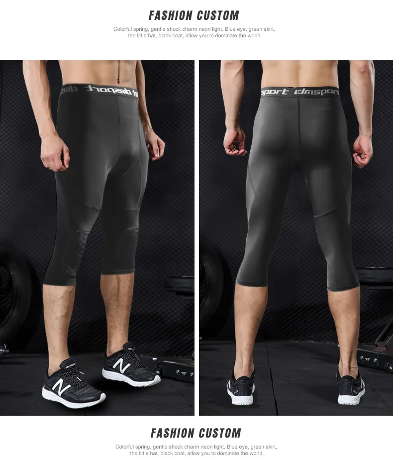 Последние Beathable мужские колготки мягкие Компрессионные спортивные Леггинсы для бега с наколенниками Фитнес Тренировочные мужские брюки штаны для йоги