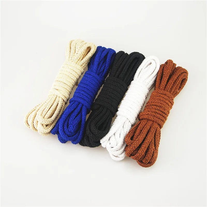 FASMILEY DIY Cord Flat Jewelry Findings Braided Rope Multi Color 16 Twisted Thread DIY Accessories String Supply 20m DS216