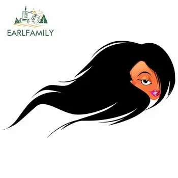 

EARLFAMILY 13cm x 7.4cm for Hair Woman Beautiful Personality Motorcycle Car Stickers Vinyl Car Wrap Waterproof Decals