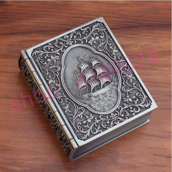 Европейский стиль резной пиратский корабль коробка для драгоценностей в форме