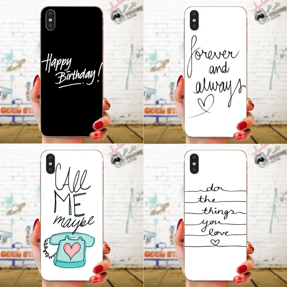 Silicone Transparent Cover Cases For Xiaomi Redmi Note 2 3 3S 4 4A 4X 5 5A 6 6A Pro Plus Proverb Phrase Motto Valentines Day | Мобильные