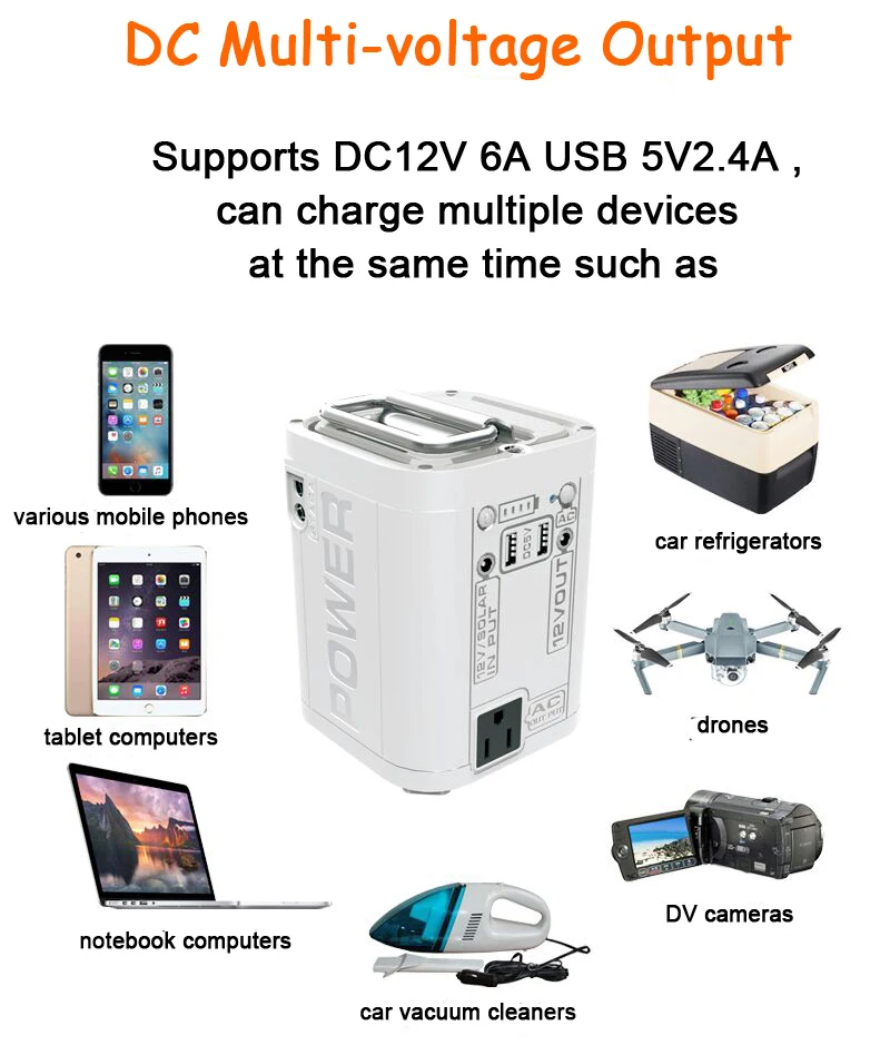 Многофункциональный Портативный Мощность станция 110 V/220 V Выход Мощность банк 12V пусковое устройство с двумя Порты usb и двойной светодиодный фонарики
