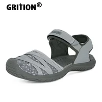 GRITION Womens Summer Sandals Outdoor 2021 Breathable Beach Flat Fashion Brand Special Non Slip Girls Shoes Casual Size 41 New 1