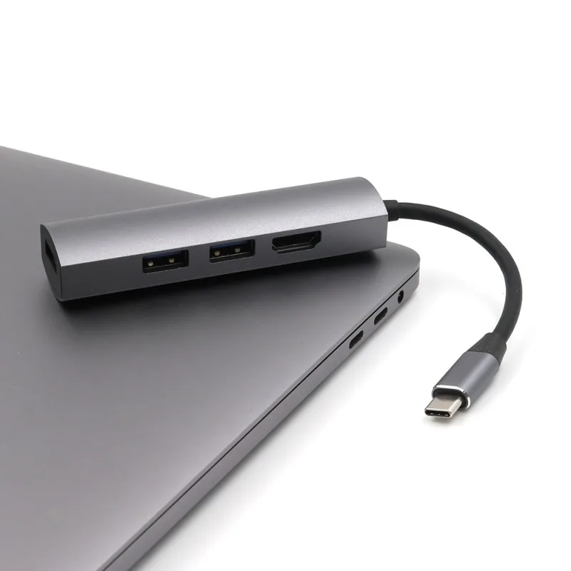 Концентратор тип-c к HDMI USB 3,0 4K металлический конвертер Кабель-адаптер шнур аксессуары для мобильного телефона компьютера