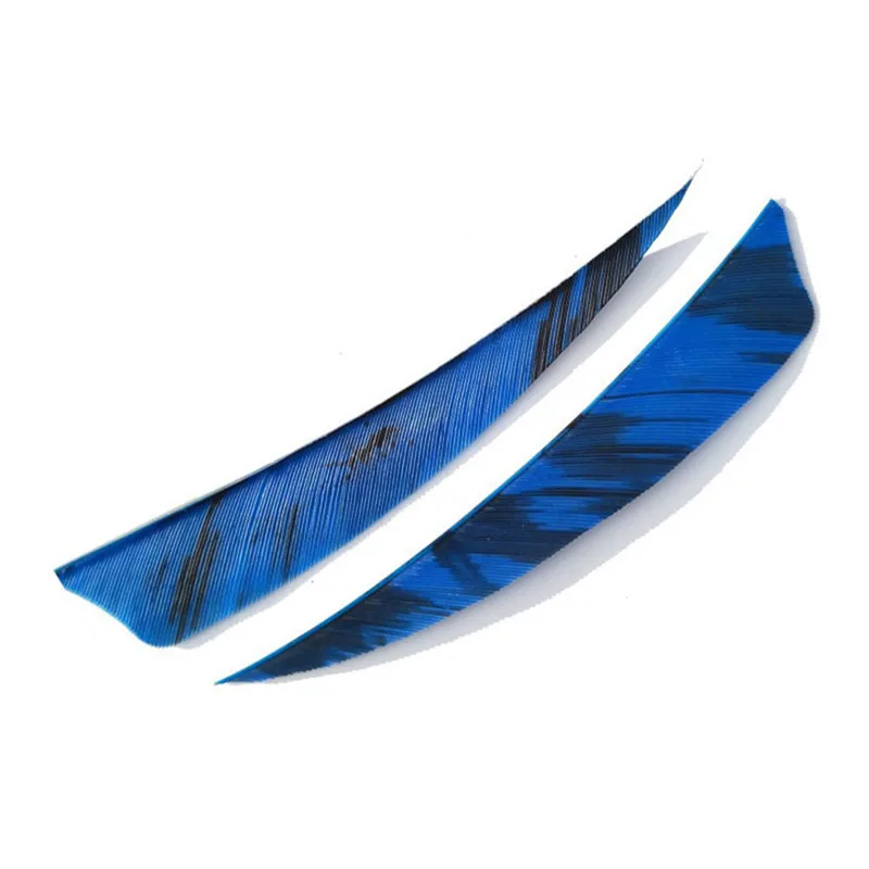 50pcs Blue 50/100 шт 4 дюйма перо правый щиток крыла-shape форме, благодаря чему создается ощущение невесомости с лопастями Турция Fletches Охота собственными руками Сделай Сам стрельба из лука аксессуары - Цвет: 50pcs Blue