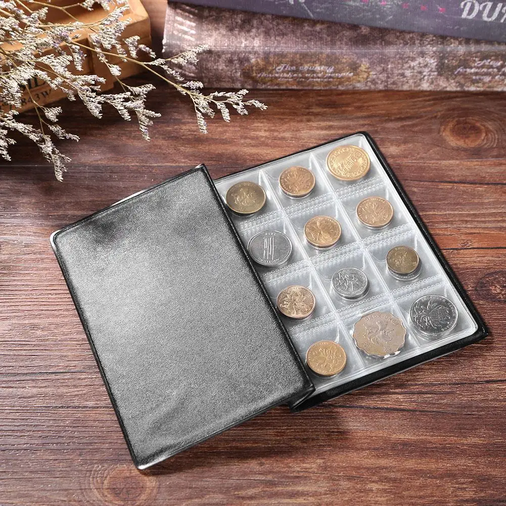 

120 Pockets Coins Album Collection Book Mini Penny Coin Storage Album Book Collecting Coin Holders for Collector Gifts Supplies