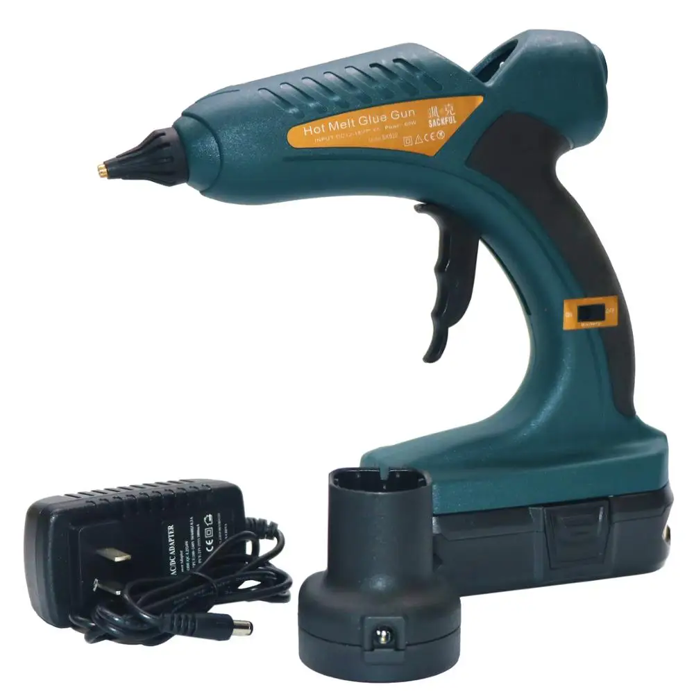 Беспроводной термоклеевой пистолет мощностью 60 Вт зарядка литиевой батареи 18 в 1