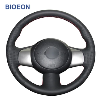 

Hand Sewing Black PU Artificial Leather Car Steering Wheel Covers for Nissan March Sunny Versa Almera Cube (US) NV200 2013-2017