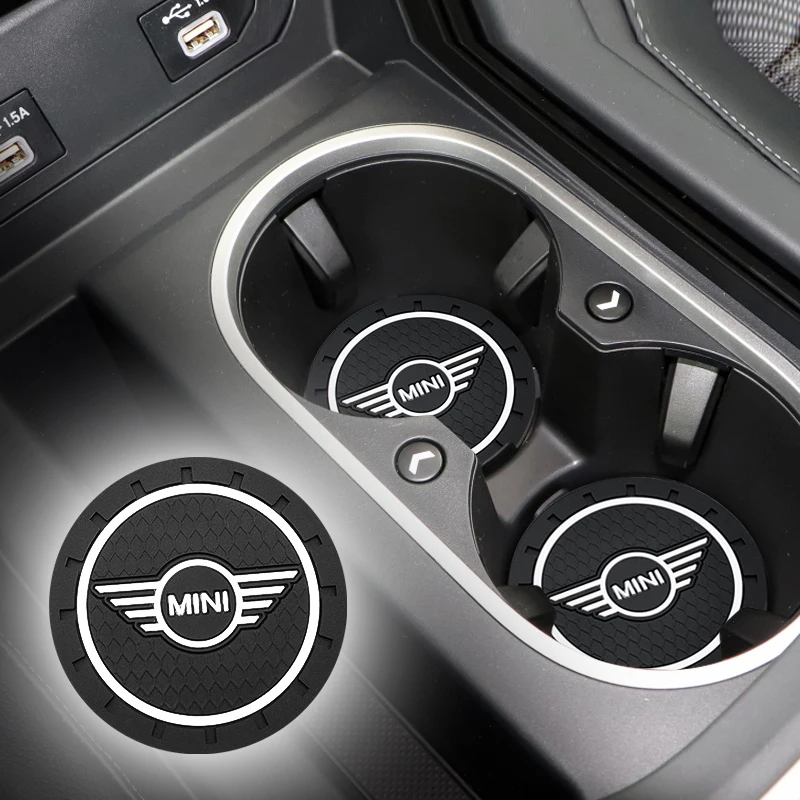 Almohadilla antideslizante para taza de coche, almohadilla para portabotellas, para COOPER S, R50, R53, R56, R60, F55, F56, R57, 1/2 Uds.