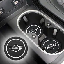 1/2 pçs suporte de copo automático antiderrapante esteira decoração interior estilo do carro acessórios para mini cooper clubman r55 r56 r57 r58 r59 f54