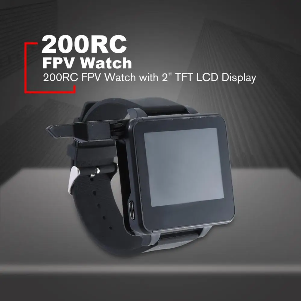 200RC FPV Watch with OSD 48CH/5.8GHz Automatic search HD 2&quot TFT LCD Display Monitor Wireless Receiver for DIY RC Drone Camera |