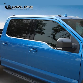 

Stainless Steel Carbon Grain Car Window Bottom Overlay Cover Trim For Ford F150 RAPTOR 2017 2018 2019 Truck Accessories