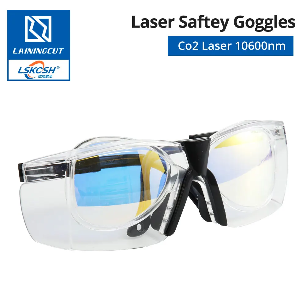 LSKCSH New type Laser Safety Goggles 10600nm Style B Shield Protection eyes glasses For CO2 Laser Cutting Engraving Machine