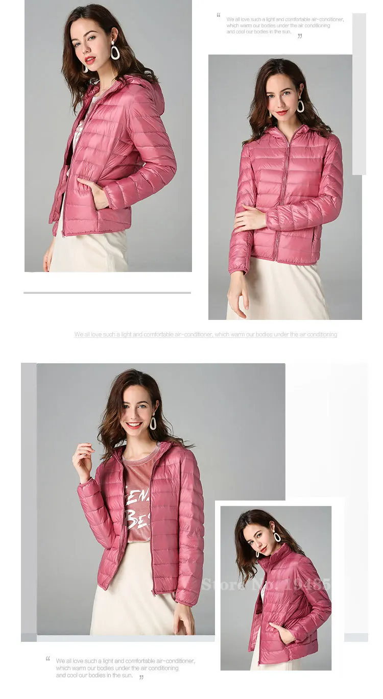 fino feminino puffer jaqueta portátil à prova