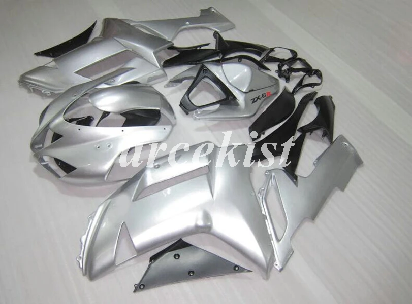 4 подарки ABS мотоцикл Полный обтекатели комплект подходит для Kawasaki ZX6R 2007 2008 ZX-6R 07 08 ниндзя 636 Кузов Набор зеленый