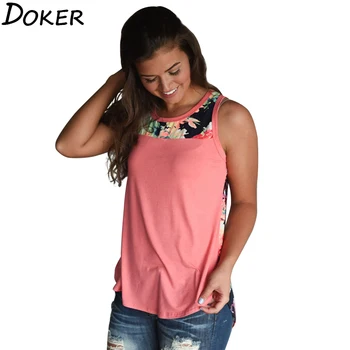 

2020 Summer Floral Print Streetwear Tshirt Women Clothes O-neck Sleeveless T Shirt Womens Plus Size Fashions Tee Shirt Femme