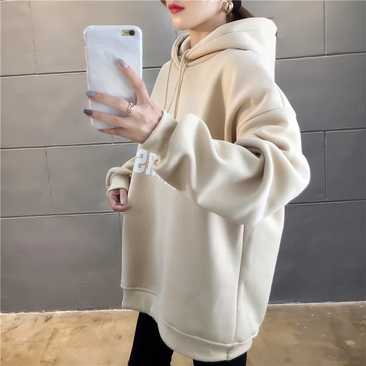 Плюс Размер Уличная sudaderas mujer негабаритных женская одежда толстовка с капюшоном kawaii впитывает пот и бархат нижнее белье женские A5627