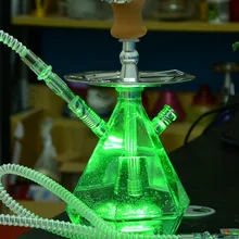Акриловые Кальян чашки комплект с светодиодный свет трубка для кальяна Кальян наргиле сети Cachimbas щипцы для кальяна, electronique Pipas Para