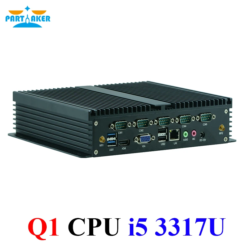 Безвентиляторный мини ПК Windows 7/8/10 Core i5 3317U 6 * RS232 COM промышленный ПК прочный компьютер Wifi HDMI + VGA Безвентиляторный мини ПК Windows 7/8/10 Core i5 3317U 6 * RS232 COM промышленный ПК прочный компьютер Wifi HDMI + VGA