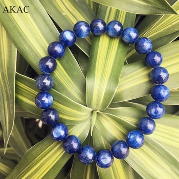 

Free shipping AKAC A+ 8-8.5mm 22-23beads natural blue kyanite bracelet for women bracelet