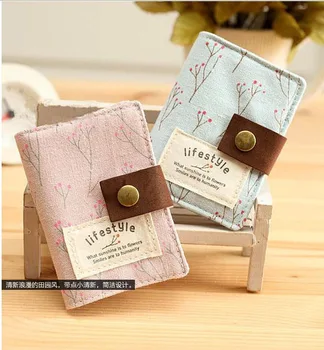

Korean-style Creative Bank Bus Card Holder Pastoral Style Floral-Print Wallet the mood for love Business Card Holder