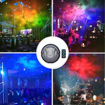 

LED Rotating Laser Light Music Activated Stage Lights Mini Rotating Laser Projector Christmas Party Show Effect Lamp with Contro