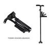 Double Handle Collapsible Telescopic Cane Folding Crutch LED Lightweight Safety Hiking Walking Stick Gifts for The Elder Parents 4