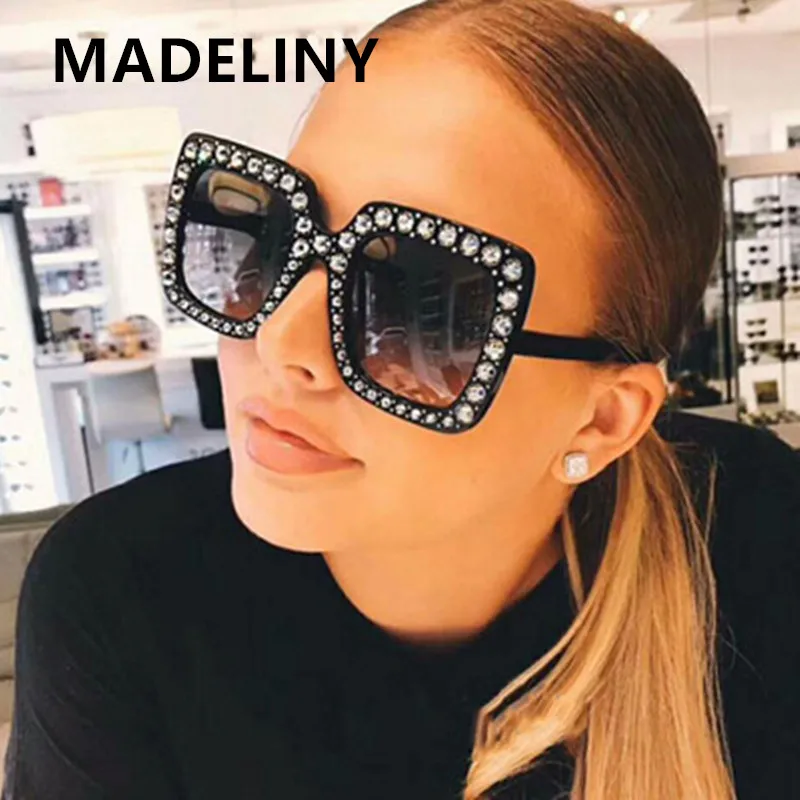 Женские квадратные солнцезащитные очки MADELINY винтажные брендовые дизайнерские