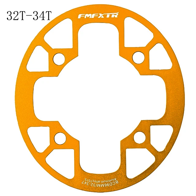 Oval-Gold-32T-34T MTB фиксированной Шестерни Велоспорт Горный велосипед Звездочка Поддержка Рынок Защитная крышка большой 32 T/36 T/38 T/40 т/42 т шатунный палец для диаметра окружности болтов - Цвет: Oval-Gold-32T-34T